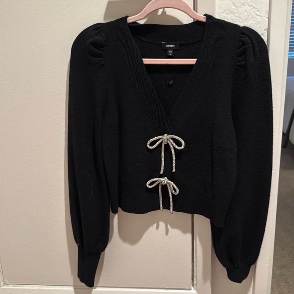 Bow detail cardigan